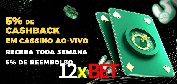 Promoções do cassino ao Vivo 12xbet